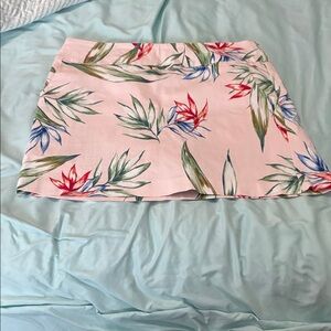 Zac & Rachel Pink Floral stretch skort with pockets. Size 12